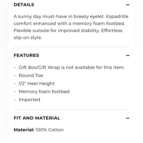 Talbots Izzy Light Blue Eyelet Espadrilles Size 6.5 NWOT - Picture 9 of 9